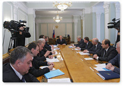 Prime Minister Vladimir Putin chaired a meeting on restructuring the missile and space industry