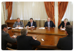 Prime Minister Vladimir Putin meeting with the President of the European Bank for Reconstruction and Development Thomas Mirow|28 august, 2009|21:03