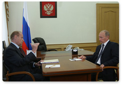 Prime Minister Vladimir Putin had a working meeting with the Governor of the Orenburg Region, Alexei Chernyshov