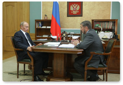 Prime Minister Vladimir Putin held a meeting with head of the Federal Tariff Service Sergei Novikov