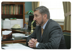 Head of the Federal Tariff Service Sergei Novikov meeting with Prime Minister Vladimir Putin|5 august, 2009|13:02