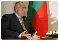 Председатель Совета Министров Республики Болгария Бойко Борисов  во время беседы с председателем правительства РФ Владимиром Путиным|1 сентября, 2009|14:31
