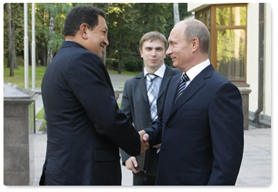 Prime Minister Vladimir Putin met with Hugo Chavez, President of the Bolivarian Republic of Venezuela