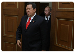 Hugo Chavez, President of the Bolivarian Republic of Venezuela, at a meeting with Prime Minister Vladimir Putin|10 september, 2009|19:56