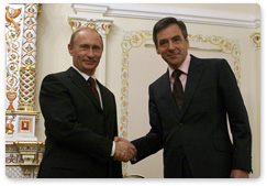 Prime Minister Vladimir Putin met with French Prime Minister Francois Fillon