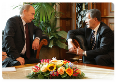 Prime Minister Vladimir Putin meeting with former Italian Prime Minister Romano Prodi|15 september, 2009|14:48