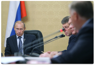 Prime Minister Vladimir Putin held a meeting on the preparations for the 2014 Winter Olympic Games in Sochi