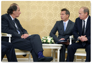 Prime Minister Vladimir Putin held a meeting with Texas Pacific Group Investment Fund President David Bonderman
