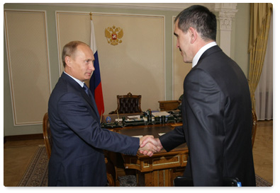 Prime Minister Vladimir Putin met with Ingush President Yunus-Bek Yevkurov