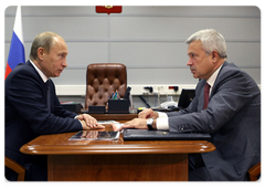 Prime Minister Vladimir Putin in meeting with LUKoil president Vagit Alekperov|22 september, 2009|12:54