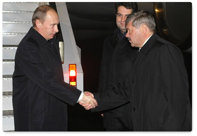 В.В.Путин, находящийся с рабочей поездкой в Уральском федеральном округе, прибыл в Салехард