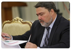 Igor Artemyev, Head of the Federal Antimonopoly Service, during the meeting of the Government Commission for Control of Foreign Investments in Russia|30 september, 2009|19:51
