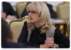 Minister of Healthcare and Social Development Tatyana Golikova at the Government Presidium meeting|13 january, 2010|22:00