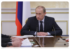 Prime Minister Vladimir Putin  during the Government Presidium meeting|13 january, 2010|22:00