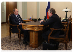 Prime Minister Vladimir Putin meeting with Deputy Prime Minister and Finance Minister Alexei Kudrin|16 january, 2010|19:30