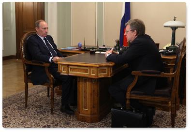 Vladimir Putin holds a meeting with Deputy Prime Minister – Finance Minister Alexei Kudrin