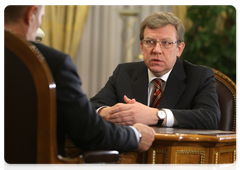 Finance Minister Alexei Kudrin in a meeting with Prime Minister Vladimir Putin|16 january, 2010|20:10