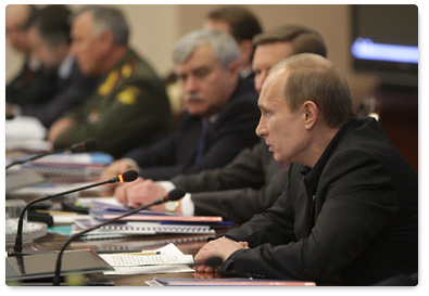 Prime Minister Vladimir Putin chairs meeting in Voronezh to discuss re-equipping the Russian Armed Forces