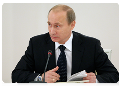 Prime Minister Vladimir Putin addressing a meeting of the State Council|22 january, 2010|17:47