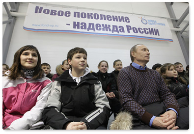 Prime Minister Vladimir Putin attends opening of New Generation Ice Rink in Cheboksary
