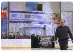 Председатель Правительства Российской Федерации В.В.Путин принял участие  в церемонии открытия ледового дворца «Новое поколение» в г.Чебоксары|25 января, 2010|20:28