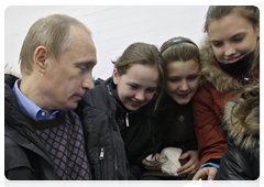 Prime Minister Vladimir Putin during opening of New Generation Ice Rink in Cheboksary|25 january, 2010|20:28