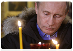 Председатель Правительства Российской Федерации В.В.Путин посетил в  Чебоксарах Покровско-Татианинский собор|25 января, 2010|20:45