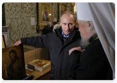 Prime Minister Vladimir Putin at St Tatiana’s Cathedral of the Intercession in Cheboksary|25 january, 2010|20:46