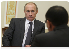 Председатель Правительства России В.В.Путин встретился с Президентом Чувашской Республики Н.В.Федоровым|25 января, 2010|22:13