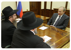 Prime Minister Vladimir Putin meeting with Berl Lazar, Chief Rabbi of Russia|26 january, 2010|11:32