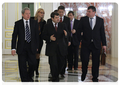 Члены Правительства Российской Федерации перед заседанием Президиума Правительства Российской Федерации|29 января, 2010|17:26