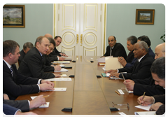 Prime Minister Vladimir Putin meets with Abu Bakr Younis Jaber, Secretary of the Libyan General Interim Committee for Defence|29 january, 2010|18:40