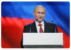 Prime Minister Vladimir Putin speaking at a concert dedicated to Agricultural Workers’ Day|10 october, 2010|16:12