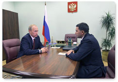 Prime Minister Vladimir Putin meets with Yamalo-Nenets Autonomous Area Governor Dmitry Kobylkin