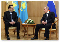 Prime Minister Vladimir Putin meets with Kazakhstan Prime Minister Karim Massimov