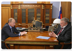 Prime Minister Vladimir Putin at a meeting with Deputy Chairman of the State Duma and LDPR leader Vladimir Zhirinovsky|19 october, 2010|18:40