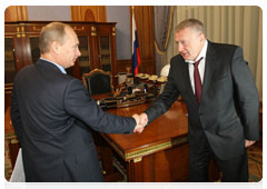 Prime Minister Vladimir Putin at a meeting with Deputy Chairman of the State Duma and LDPR leader Vladimir Zhirinovsky|19 october, 2010|19:10