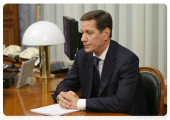 Deputy Prime Minister Alexander Zhukov at a meeting with Prime Minister Vladimir Putin|19 october, 2010|19:28