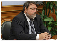 Head of the Antimonopoly Service Igor Artemyev at a meeting with Prime Minister Vladimir Putin|20 october, 2010|10:55