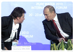 Prime Minister Vladimir Putin taking part in the Pure Water International Forum|20 october, 2010|15:34