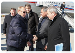 Prime Minister Vladimir Putin arriving for a working visit in the Krasnodar Territory|22 october, 2010|16:32
