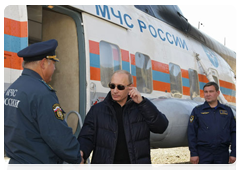 Prime Minister Vladimir Putin arriving for a working visit in the Krasnodar Territory|22 october, 2010|16:37