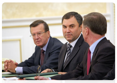 First Deputy Prime Minister Viktor Zubkov and Deputy Prime Minister and Chief of Staff of the Government’s Executive Office Vyacheslav Volodin and Deputy Prime Minister Sergei Ivanov|25 october, 2010|17:50