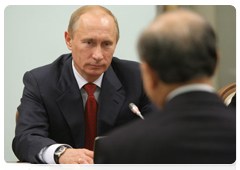 Prime Minister Vladimir Putin with IAEA Director General Yukiya Amano|25 october, 2010|18:56