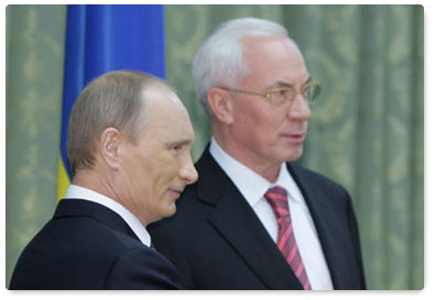 Председатель Правительства Российской Федерации В.В.Путин провёл переговоры с Премьер-министром Украины Н.Я.Азаровым