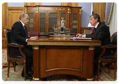 Prime Minister Vladimir Putin meeting with his deputy Igor Sechin|29 october, 2010|19:31