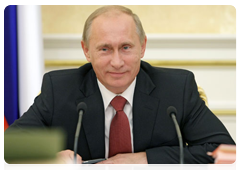 Prime Minister Vladimir Putin at the meeting of the Government Presidium|5 october, 2010|19:33