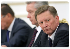 Deputy Prime Minister Sergei Ivanov  at the Government Presidium meeting|5 october, 2010|19:36