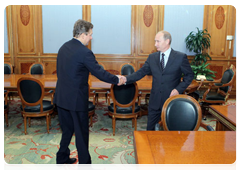 Prime Minister Vladimir Putin meeting with Gazprom CEO Alexei Miller|8 october, 2010|12:05