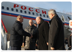 Prime Minister Vladimir Putin arriving for a working visit in the Nizhny Novgorod Region|1 november, 2010|18:11